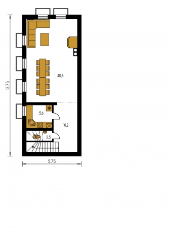Grundriss des Obergeschosses - BUNGALOW 9